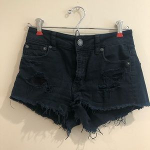 American Eagle black high waisted shorts